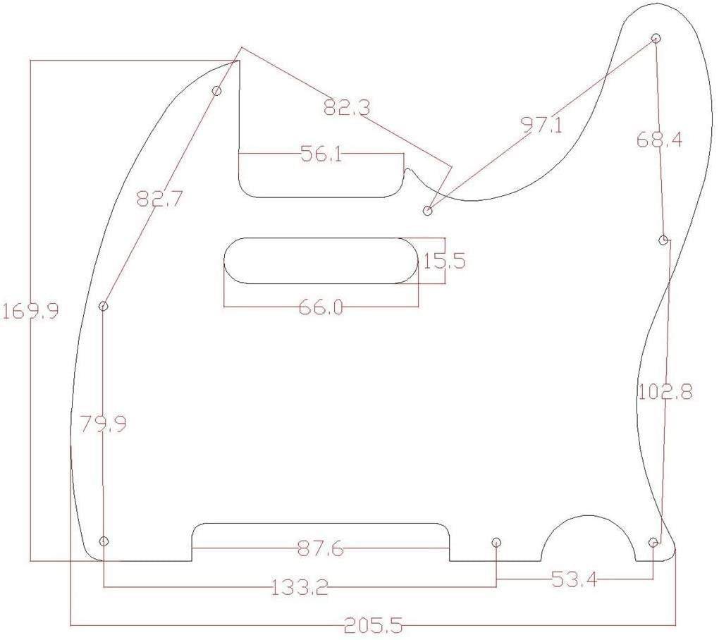 Dopro 8 Hole Tele Guitar Pickguard Scratch Plate fits USA/Mexican Fender Telecaster Aged White